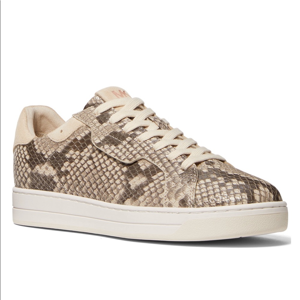 Michael Kors Keating Snake Print Lace Up Sneakers
